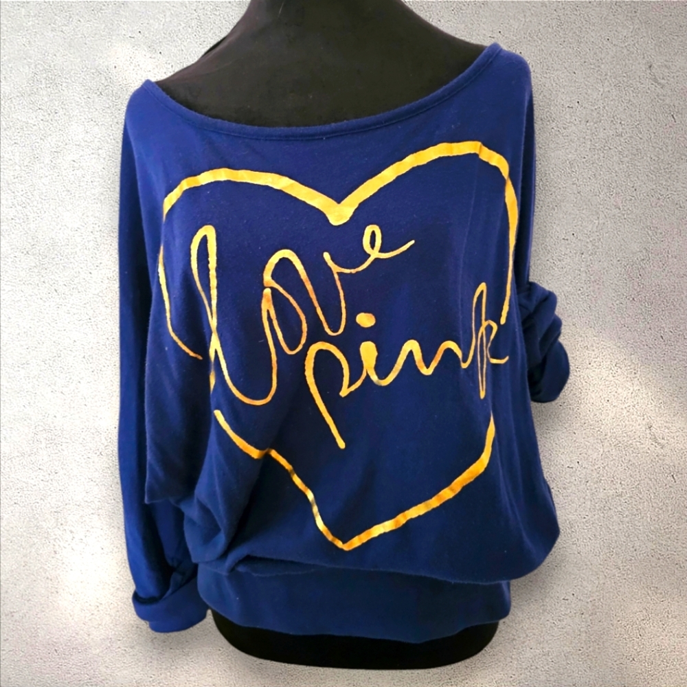 PINK Boat neck Long sleeve Sweatshirt